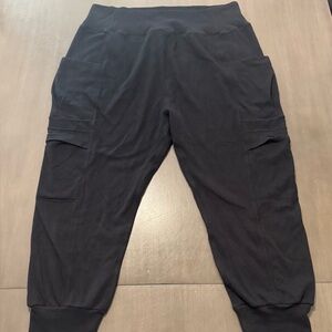 NWT Halara High Waisted Foldover Pocket Harem Waffle Casual Cargo Joggers XXL